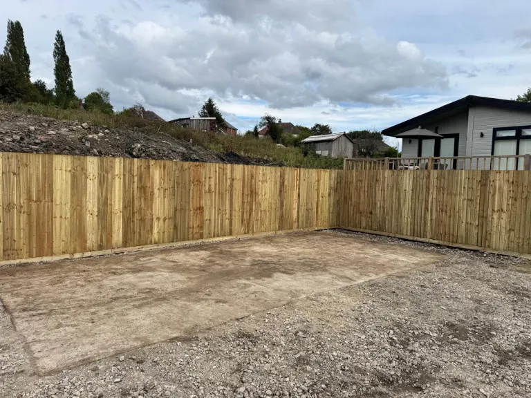 Feather Edge Fencing on a New-Build Plot by Sheffield Fencing